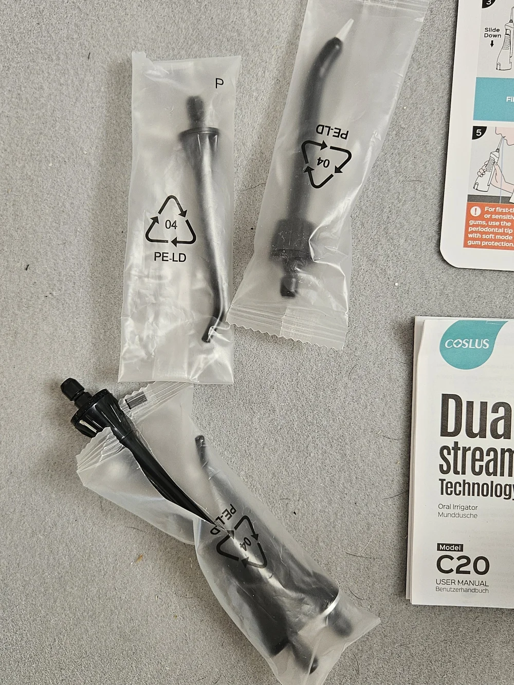 COSLUS C20 Cordless Water Dental Flosser Black